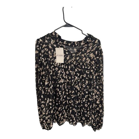 NWT EESOME Delilah Blouse BLACK SIZE LARGE - Picture 15 of 15